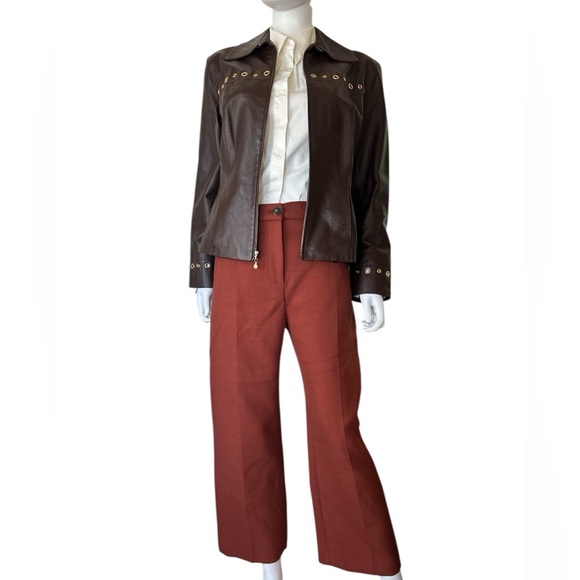 Fabulous St.John Butter Soft Leather
Jacket Embellished w/Brass
Grommets - Picture 3 of 17